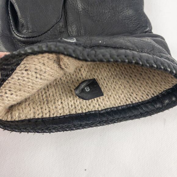 Grandoe Vintage Soft Black Vegan Leather Gloves Medium 7 - Picture 12 of 16